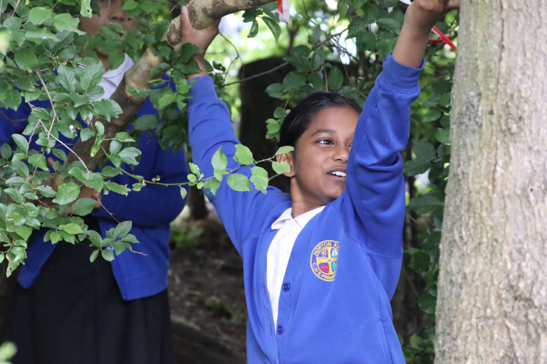 Forest School Pupils Pupil in forest school at horton kirby primary school
