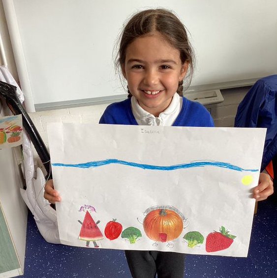 9416cc1d-1305-4231-8d2b-9772dccca181 children showing their artwork from horton kirby cofe primary school art